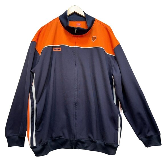 NFL Chicago Bears Track Jacket VT Imagewear 2XL Orange & Navy - Picture 1 of 14
